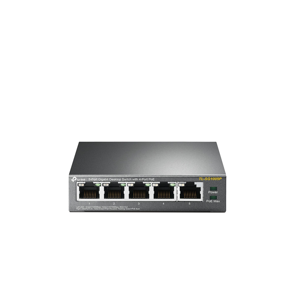قیمت و خرید سوییچ شبکه 5 پورت با 4 پورت PoE تی پی لینک مدل TL-SG1005P | نت ران